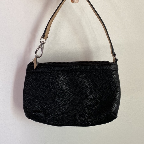 Guess clutch 7&1/4” black & white with nude color strap - Picture 3 of 4